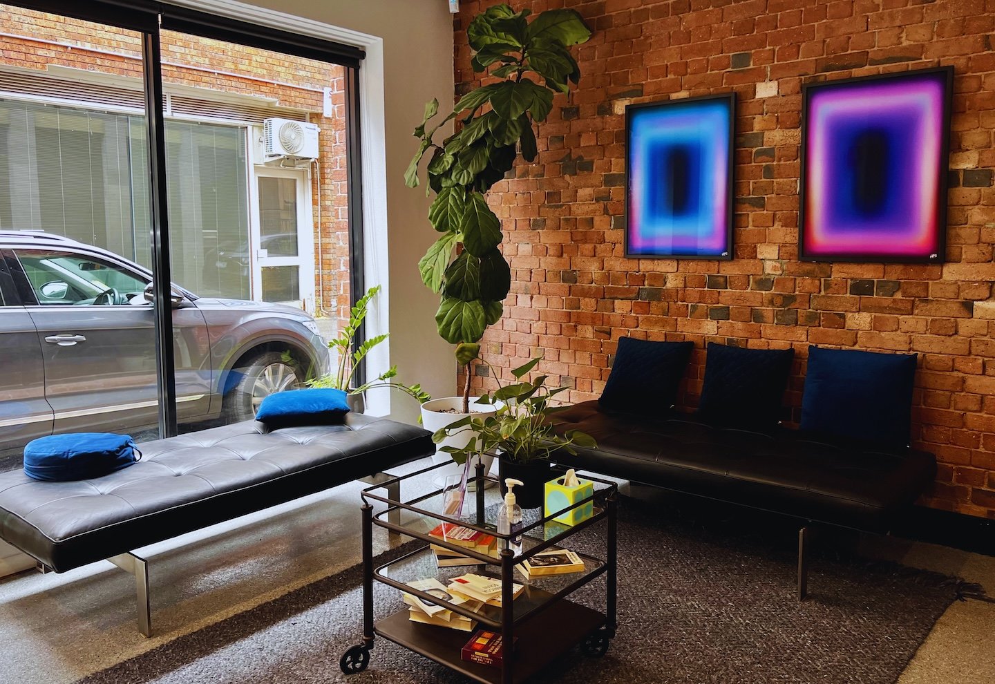 Unison Mental Health waiting room in Carlton